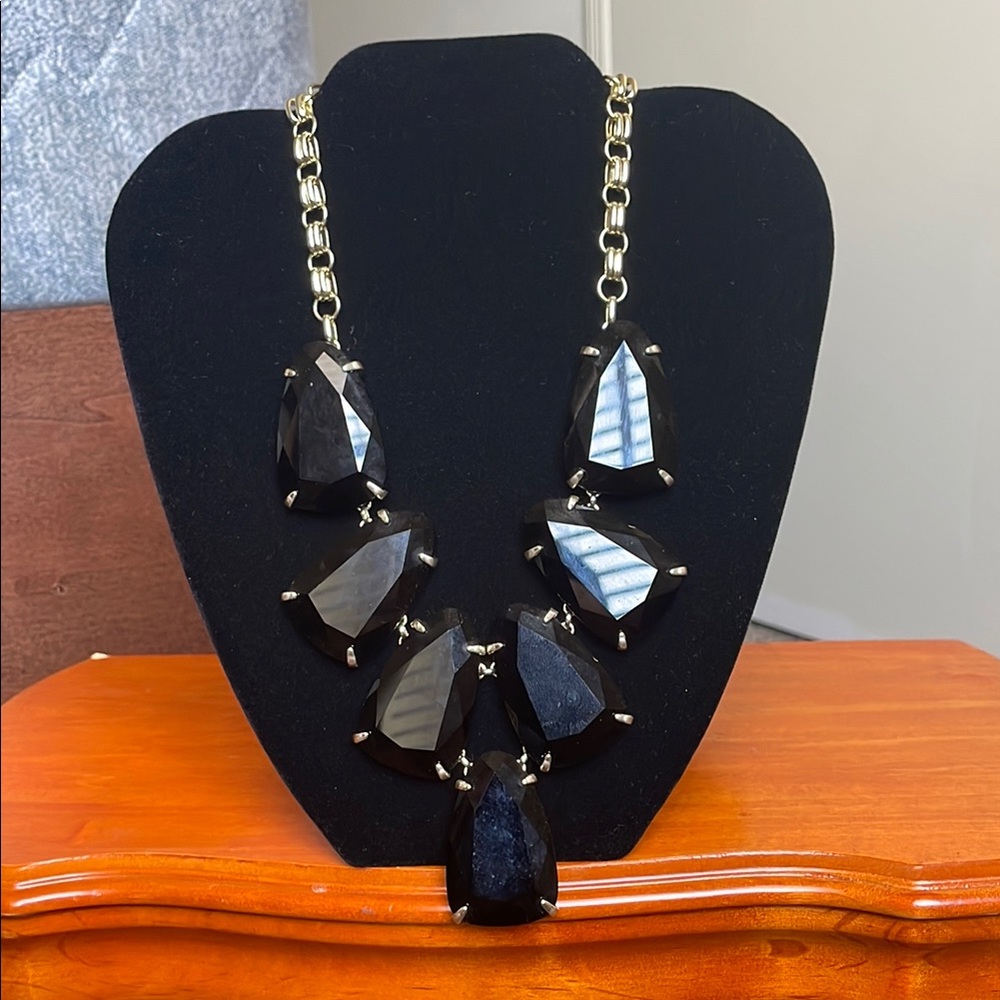 Kendra Scott Harlow Necklace Black/Gold